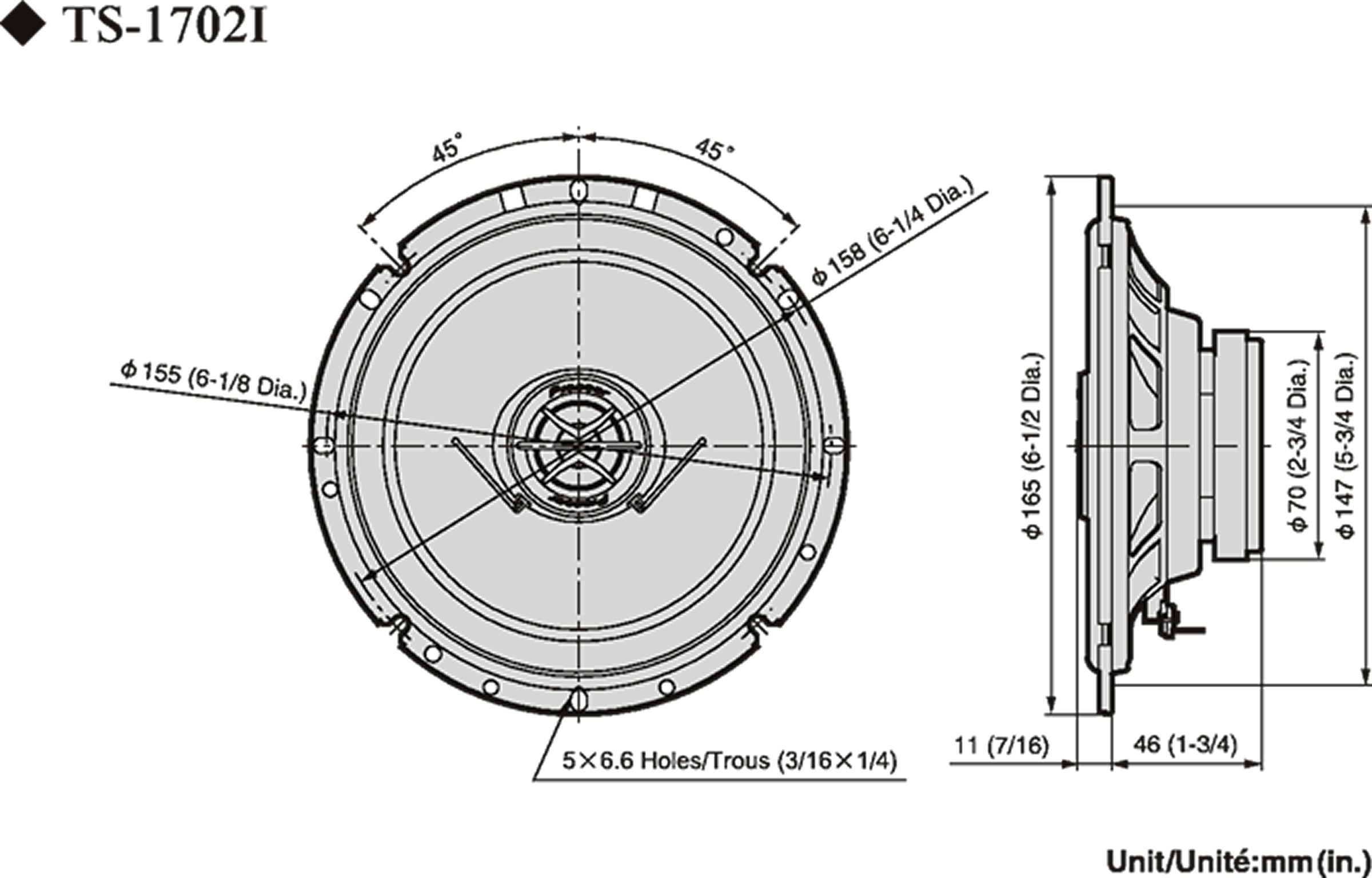 Paire de haut-parleurs Pioneer TS-1702I - Déstockage - photo 2