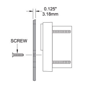 AC Voltmeter - 0 to 250V AC - Mounting Diagram (panel mount)