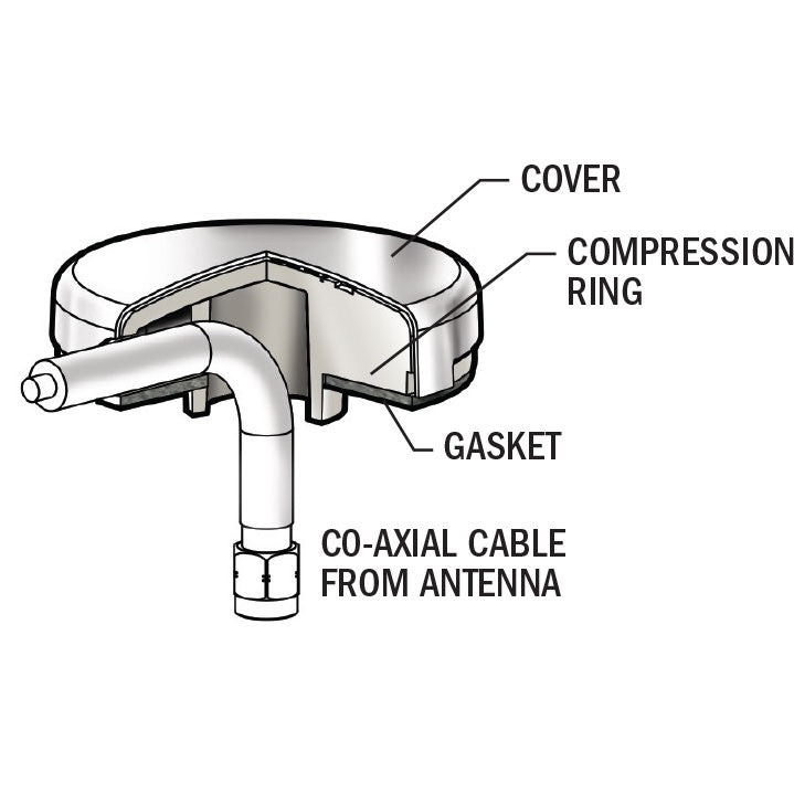 Side Entry CableClam with Stainless Steel Dress Cap - Cutaway Drawing