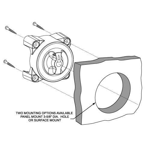 e-Series Dual Circuit Battery Switch - Mounting Diagram