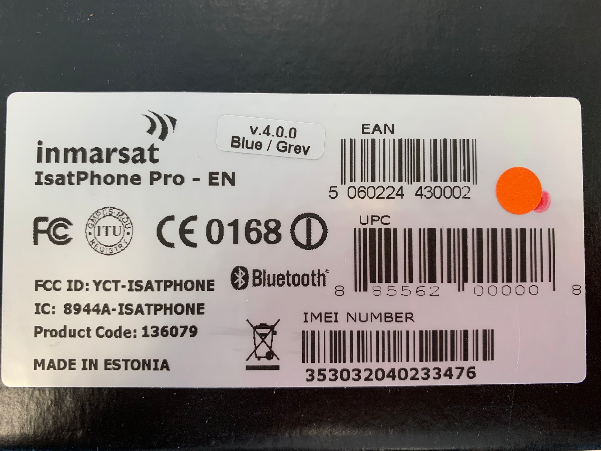 IsatPhone Pro IMEI 353032040233476 - Déstockage - photo 3