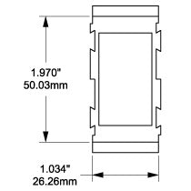 Contura Mounting Bracket - Center - Dimensioned Drawing