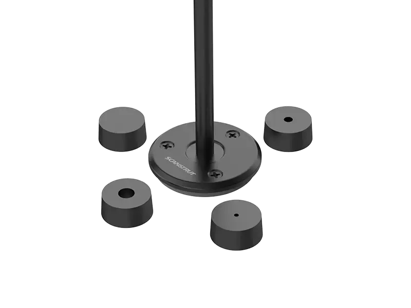 Passe-câble Low Profile pour câbles de Ø 2 à 8 mm et connecteurs jusqu'à Ø 16 mm - Aluminium anodisé noir