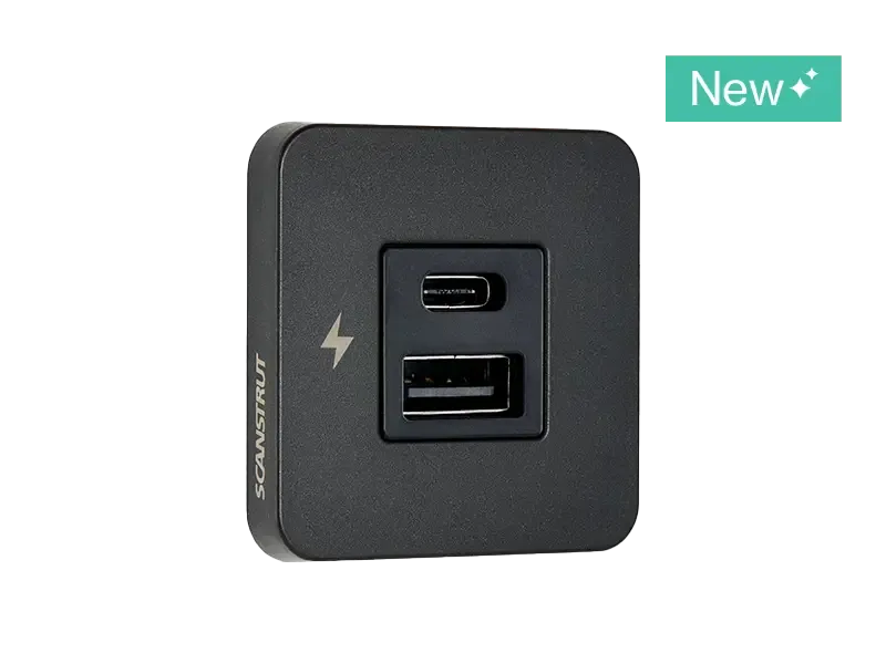 Chargeur pour intérieur USB-A / USB-C Noir - TILE Series