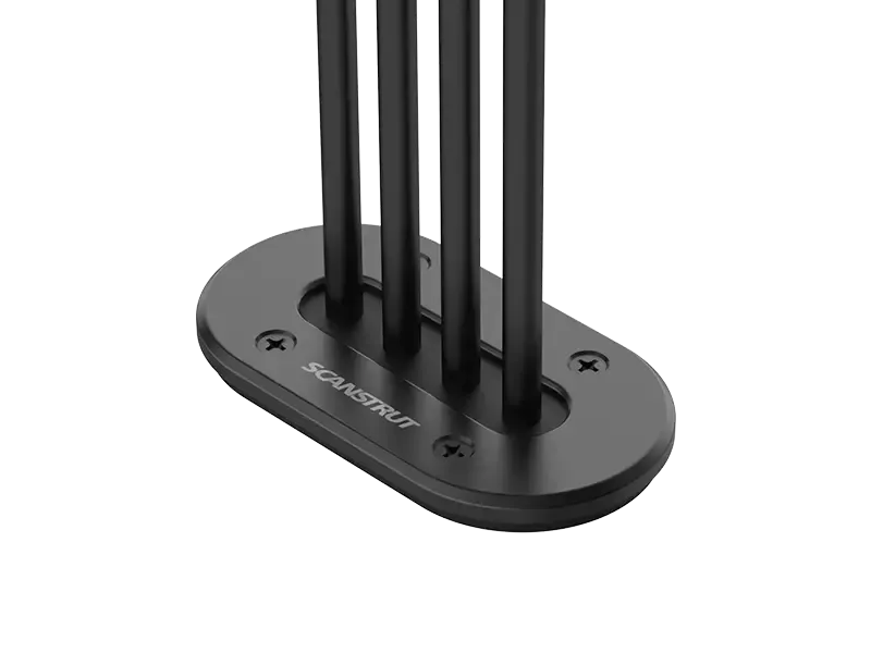 Passe-pont multiple Low Profile pour câble jusqu'à Ø 15mm - Anodisé noir