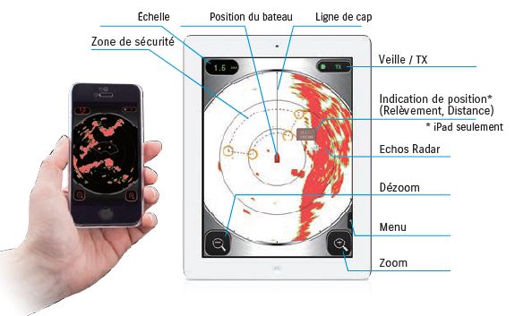 Radar DRS4W Radôme 49cm, 4kW WiFi 36MN 12-24V