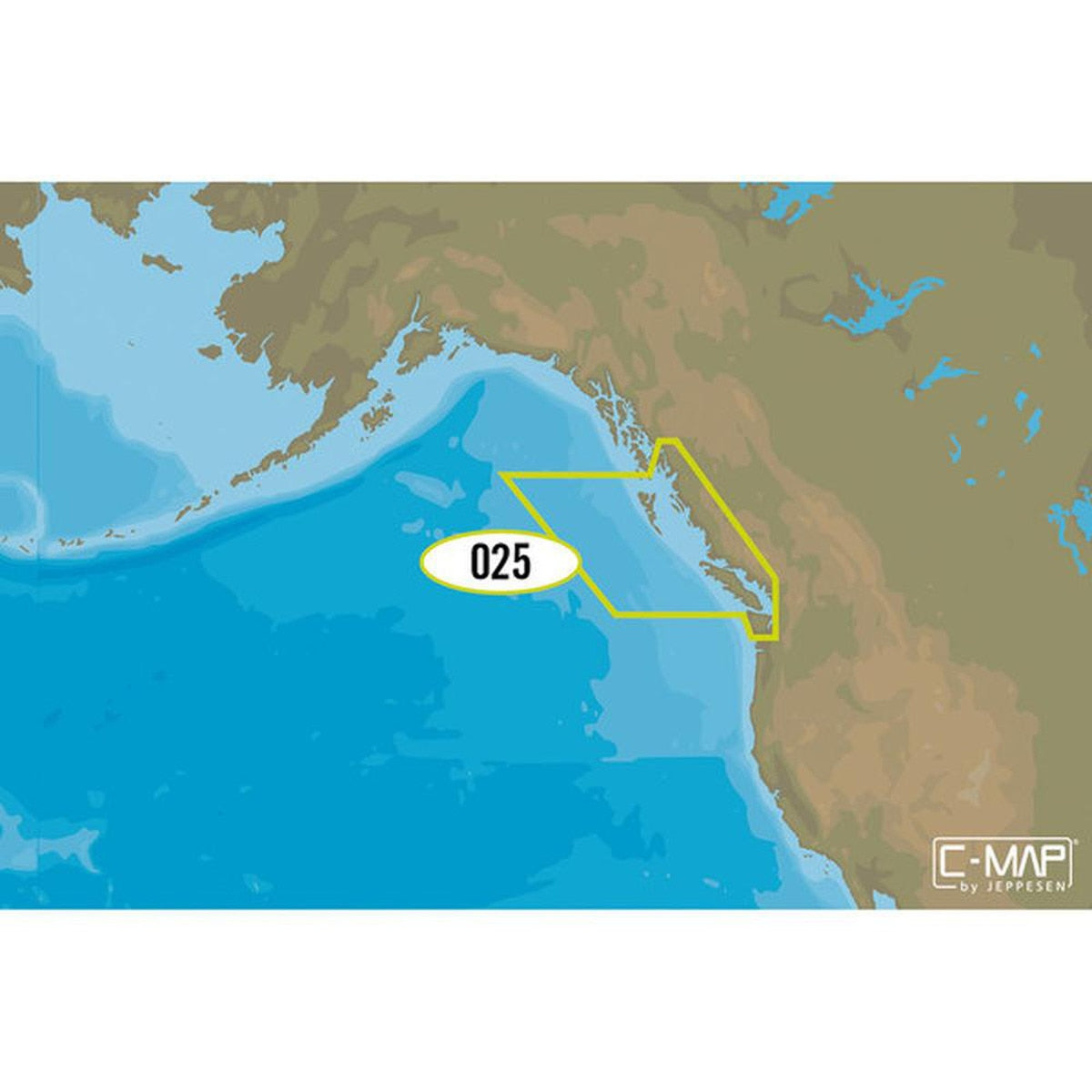 C-MAP 4D M-NA-D025-MS Canada Ouest et Puget Sound - couverture cartographique