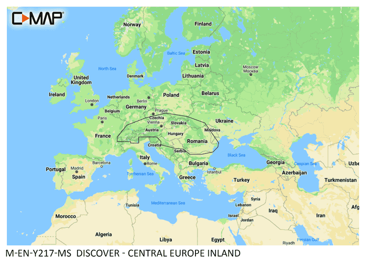 C-MAP DISCOVER M-EN-Y217-MS - Central Europe Inland