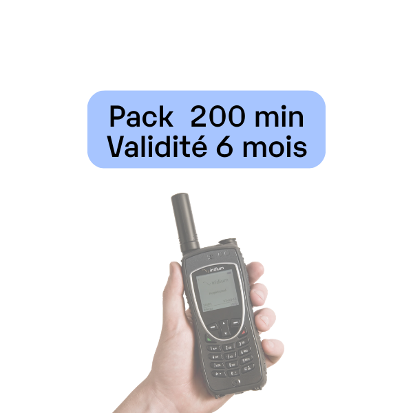 Abonnement Iridium Prepaid standard 200 min 6 mois