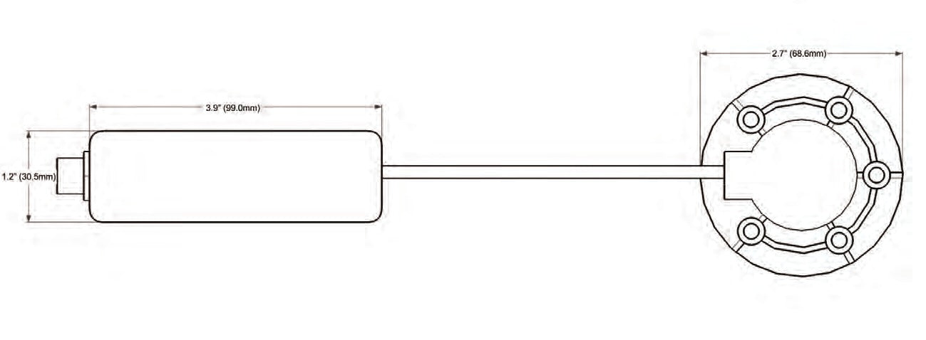 Moniteur de niveau de réservoir à ultrasons (réservoirs de 102 cm de profondeur)