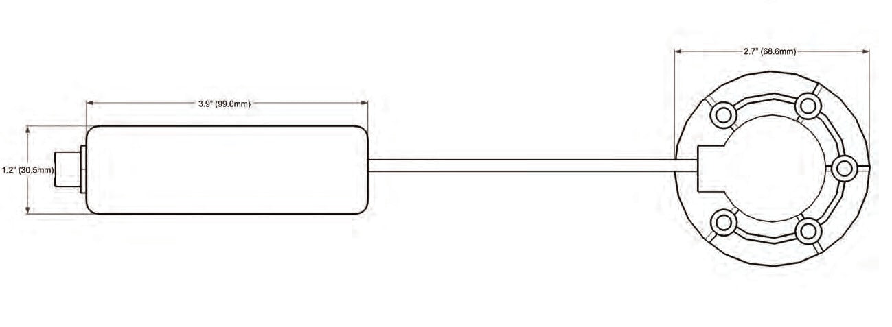 Moniteur de niveau de réservoir à ultrasons pour essence (réservoirs de 61 cm de profondeur)