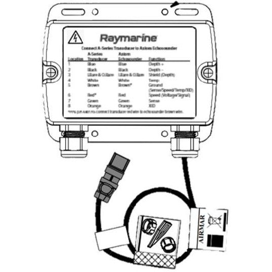 Raymarine A80644 - Boîtier d’adaptation pour sonde 7 broches Série A/Branchement direct vers AXIOM Pro RVX ou RVX1000 - visuel 1