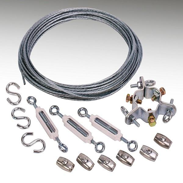 Kit d’installation pour antennes KUM8XX et KUM9XX : Fil d’installation HF 8m, Isolateur 10