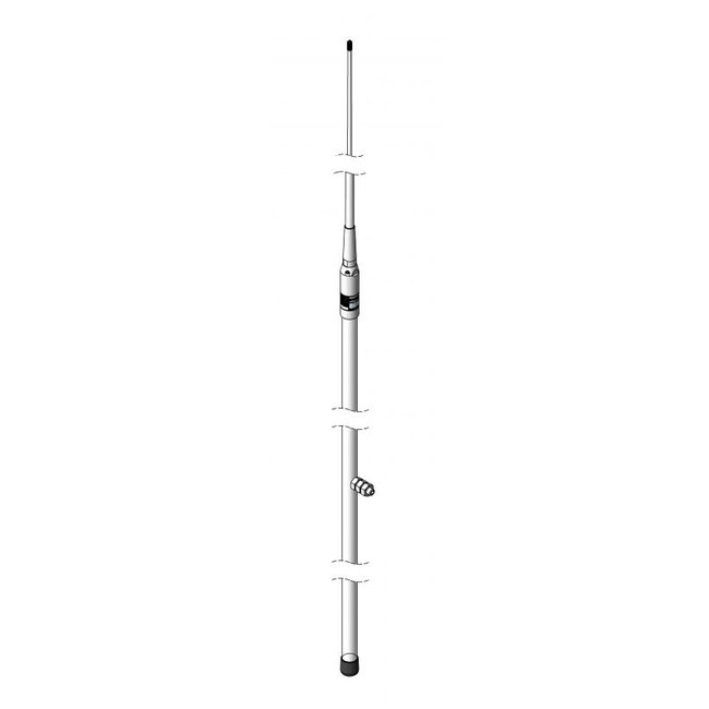 KUM480 — Antenne BLU (HF) fouet Fibre / 2 sections - 500W - Longueur 4,8m -Tx/Rx - Livré sans étrie