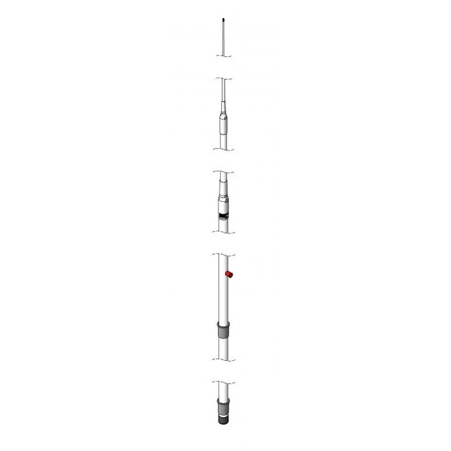 KUM803 — Antenne BLU (HF) fouet Fibre / 3 sections - 1200W - Longueur 8m -Tx/Rx - Livré sans câble