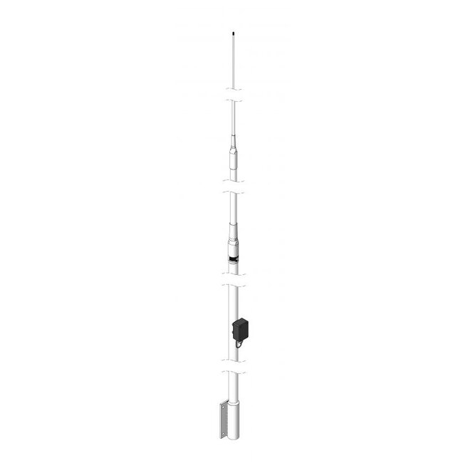 KUM803 — Antenne BLU (HF) fouet Fibre / 3 sections - 1200W - Longueur 8m -Tx/Rx - Livré sans câble