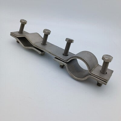 N115F — 2 Colliers en acier inoxydable (SS316) pour montage latéral sur mât Ø 50-70mm pour KUM8xx