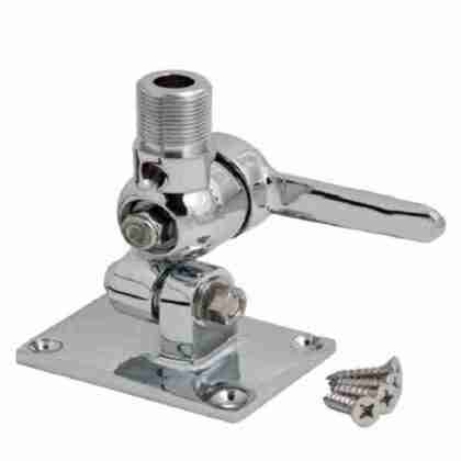 N285F — Rotule en laiton chromé pour une installation sur n'importe quelle surface plane. La poign