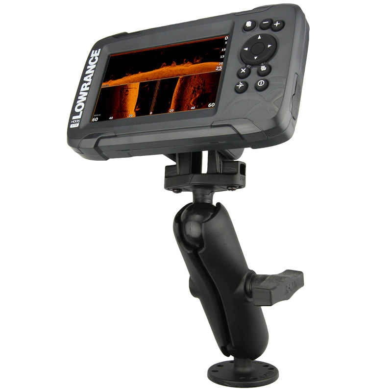 Horizontal Mount for LOWRANCE HOOK², REVEAL & EAGLE 4 and 5" ball C