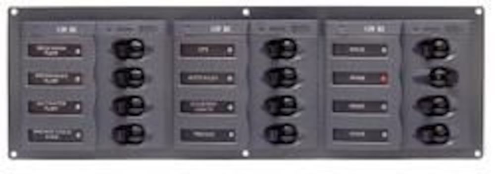 Panneau 12 disjoncteurs DC 12V horizontal