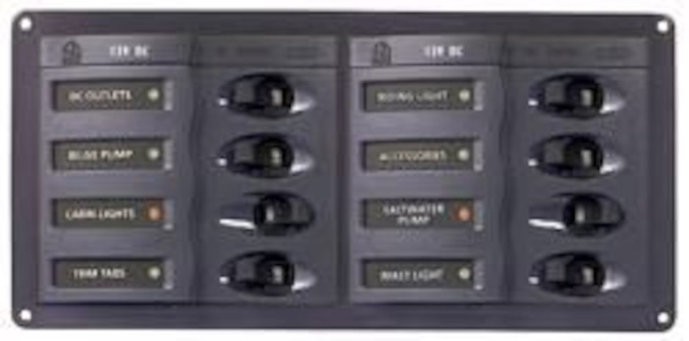 Panneau disjoncteurs 8 pôles DC 12V