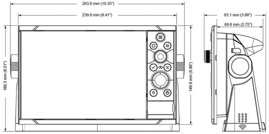 Zeus 3S 7" Map Plotter with World Base Map