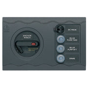 Panneau disjoncteurs BEP CC-804 5 voies avec disjoncteur guindeau, DC main et push-reset