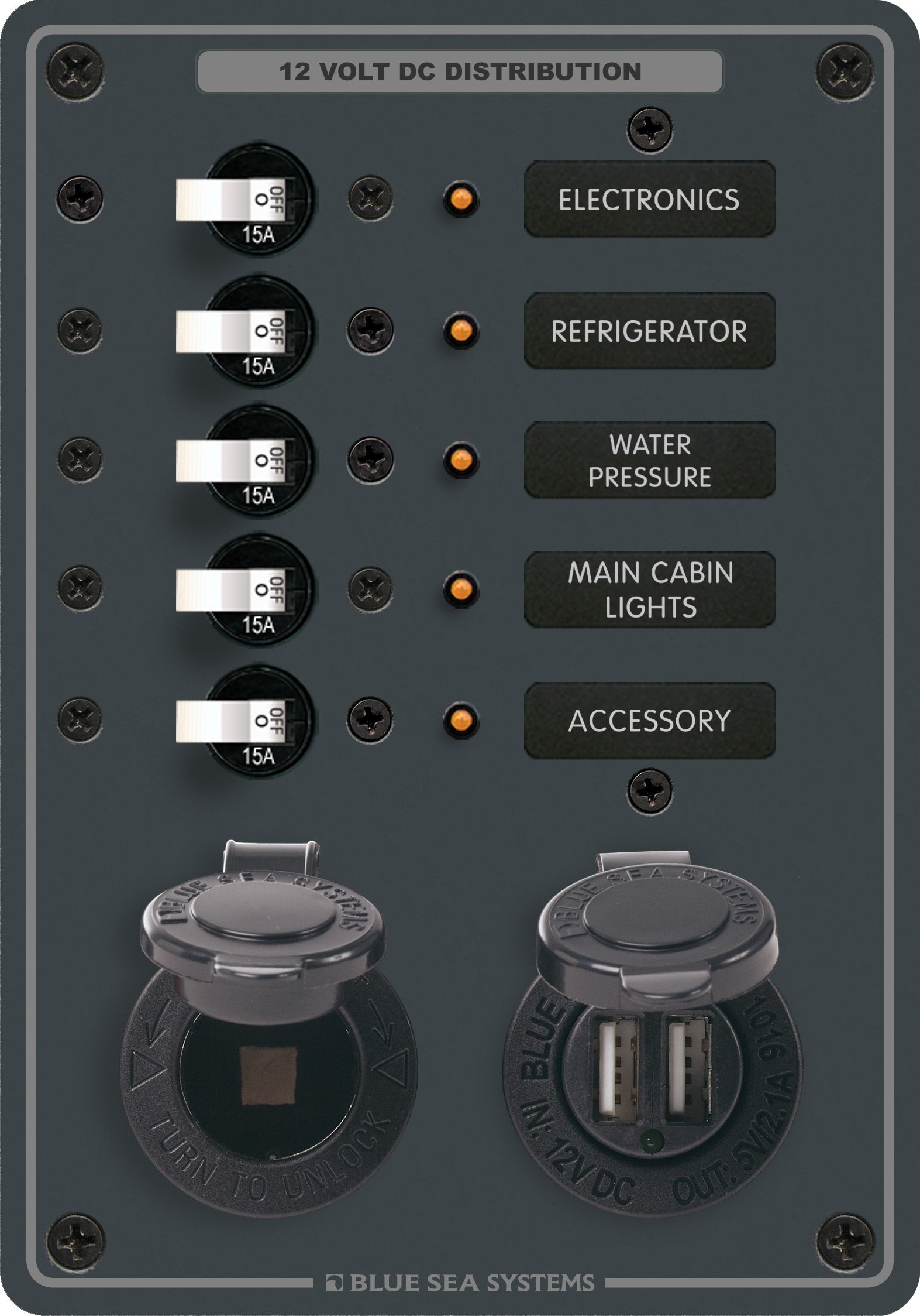 panneau CB 12VDC SCKT & USB