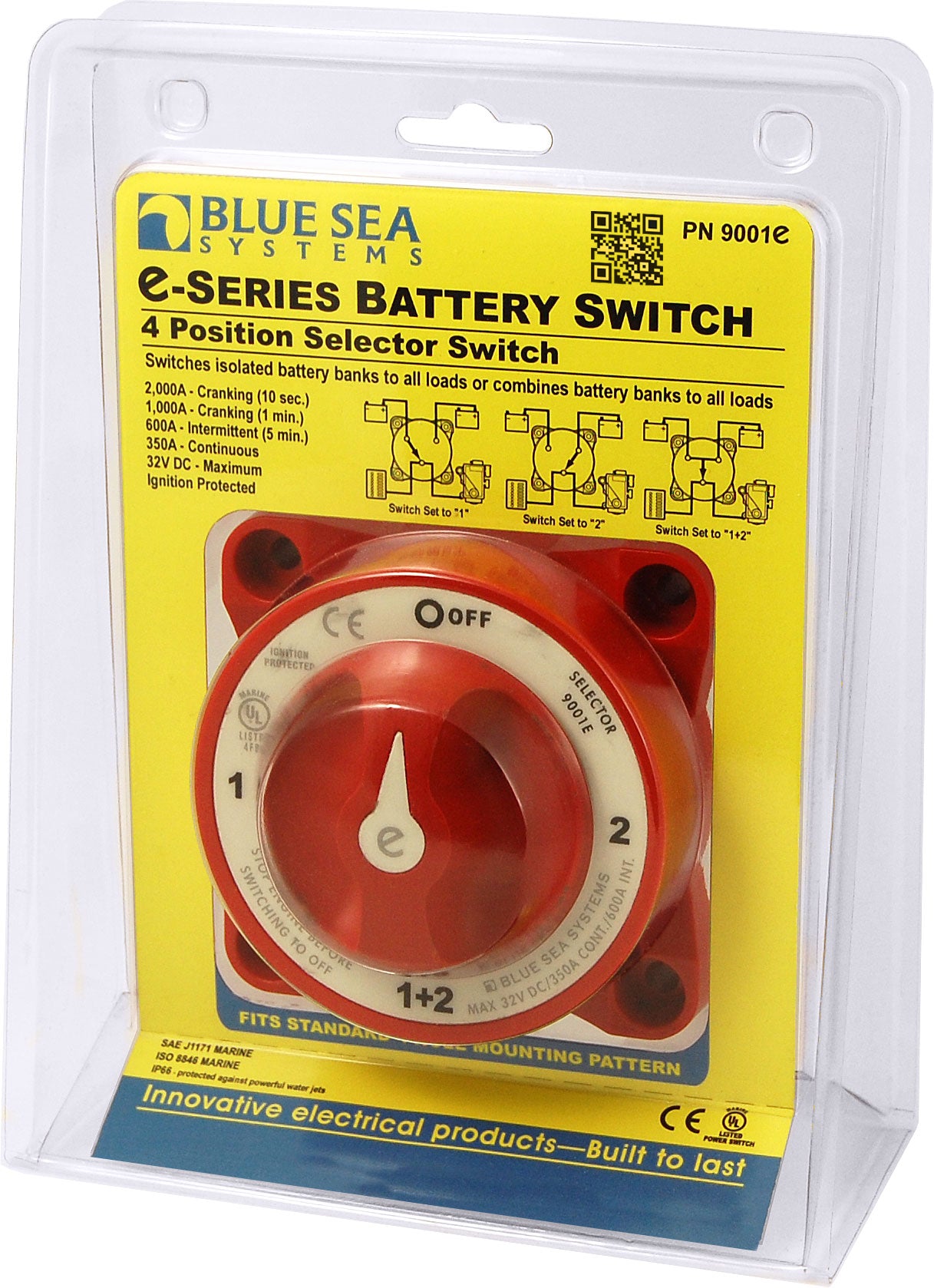 E-Series batterivælger med 4 positioner