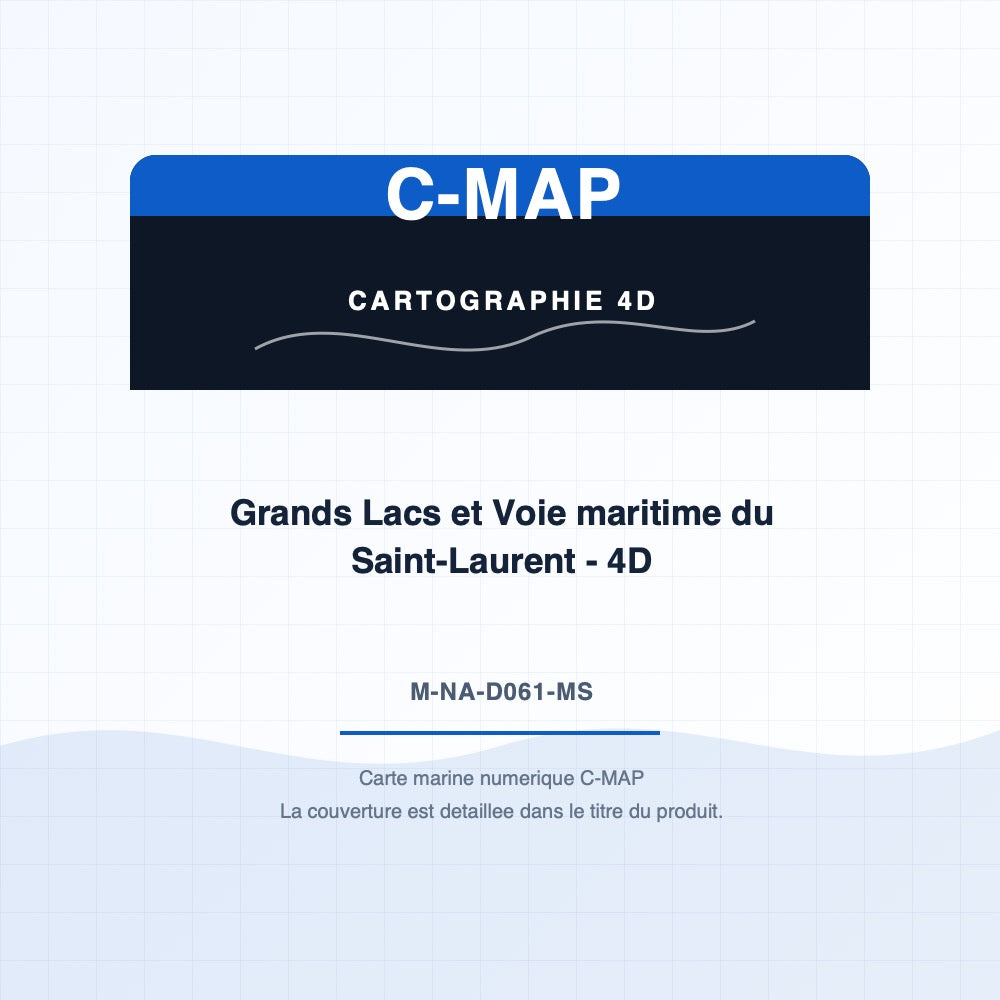C-MAP 4D - Grands Lacs et Voie maritime du Saint-Laurent - 4D (M-NA-D061-MS). Couverture detaillee dans le titre du produit.