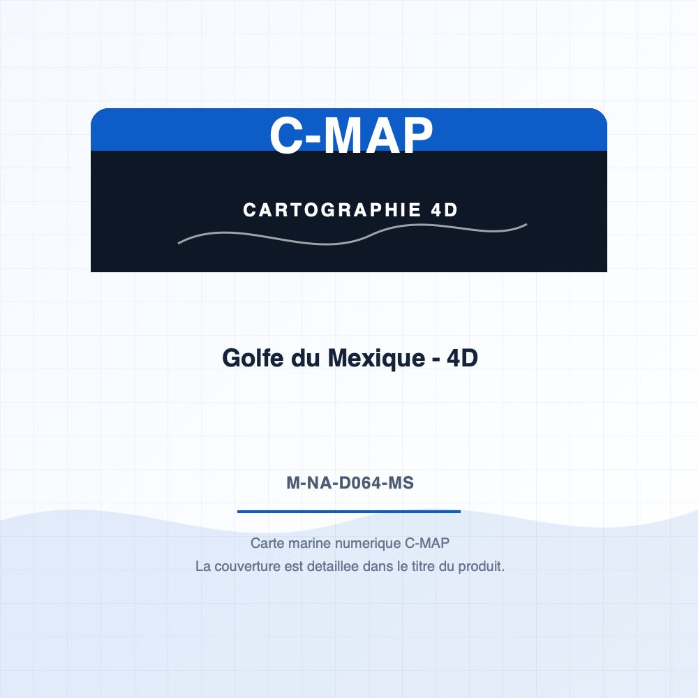 C-MAP 4D - Golfe du Mexique - 4D (M-NA-D064-MS). Couverture detaillee dans le titre du produit.