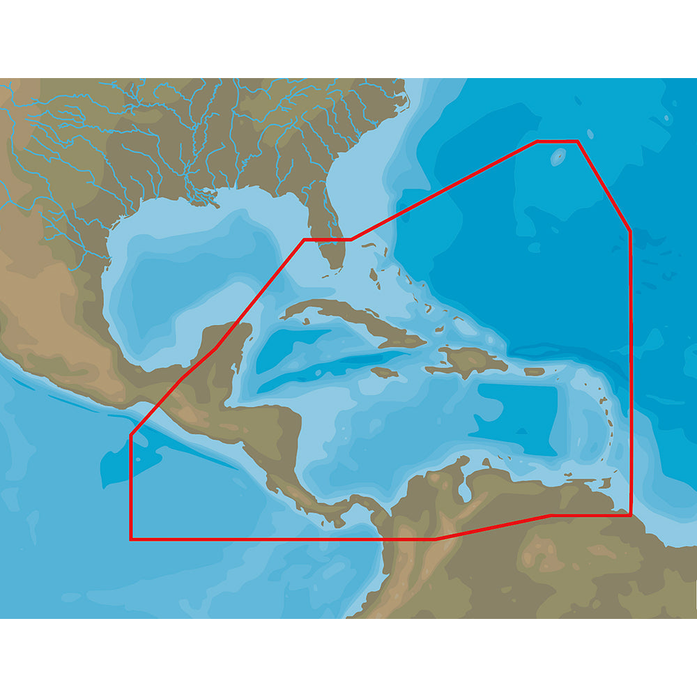 Carte des Caraïbes et Amérique Centrale-4D
