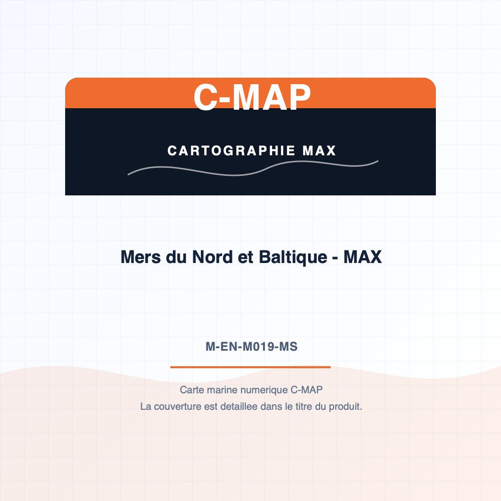 C-MAP MAX - Mers du Nord et Baltique - MAX (M-EN-M019-MS). Couverture detaillee dans le titre du produit.