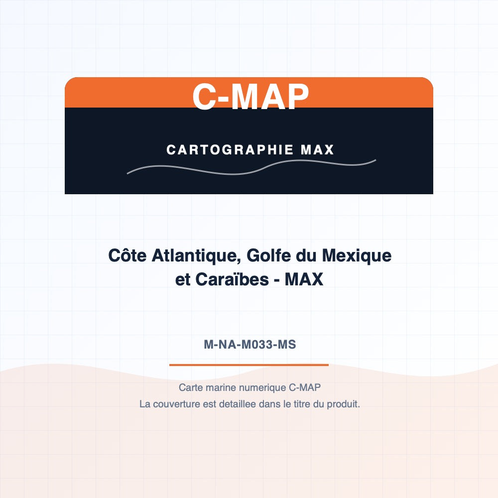 C-MAP MAX - Côte Atlantique, Golfe du Mexique et Caraïbes - MAX (M-NA-M033-MS). Couverture detaillee dans le titre du produit.