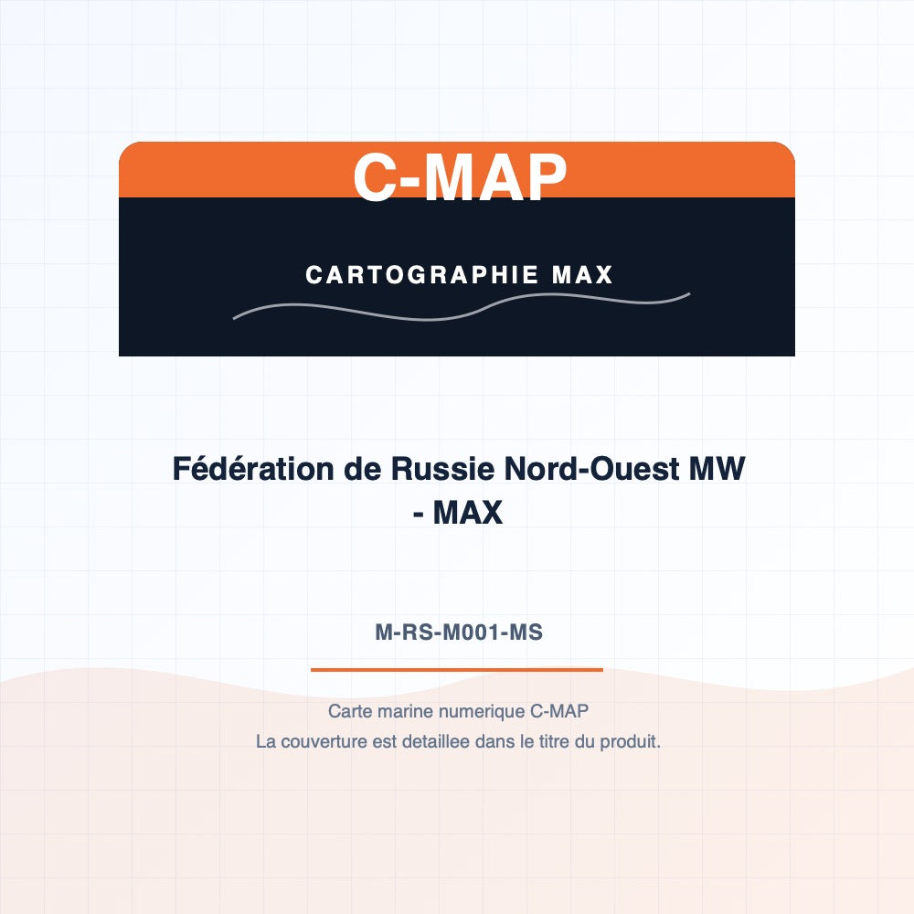 C-MAP MAX - Fédération de Russie Nord-Ouest MW - MAX (M-RS-M001-MS). Couverture detaillee dans le titre du produit.