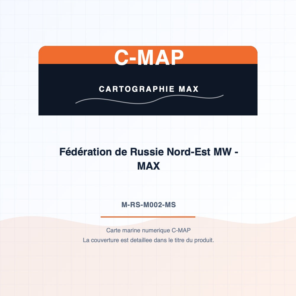C-MAP MAX - Fédération de Russie Nord-Est MW - MAX (M-RS-M002-MS). Couverture detaillee dans le titre du produit.