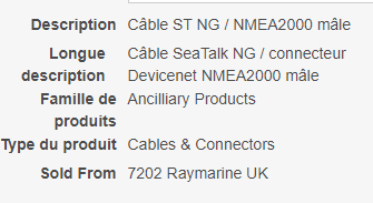 1,5 metrin SeaTalk NG SPUR F / NMEA 2000 M Devicenet-liitin -kaapeli