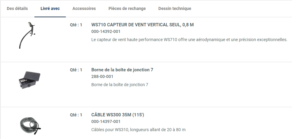 WS710 Pack vent avec câble 35m et boitier