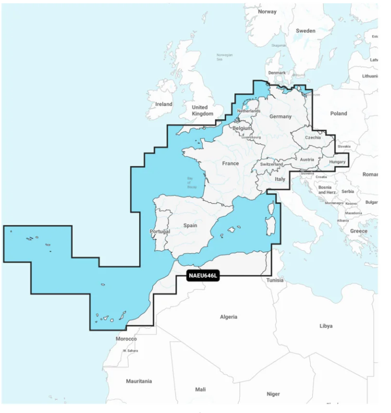Euroopa, Kesk- ja Lääneosa – mereskaardid