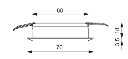 Sekundär LED-lampa EB12-1 för inredning, matt, 3W, sekundär