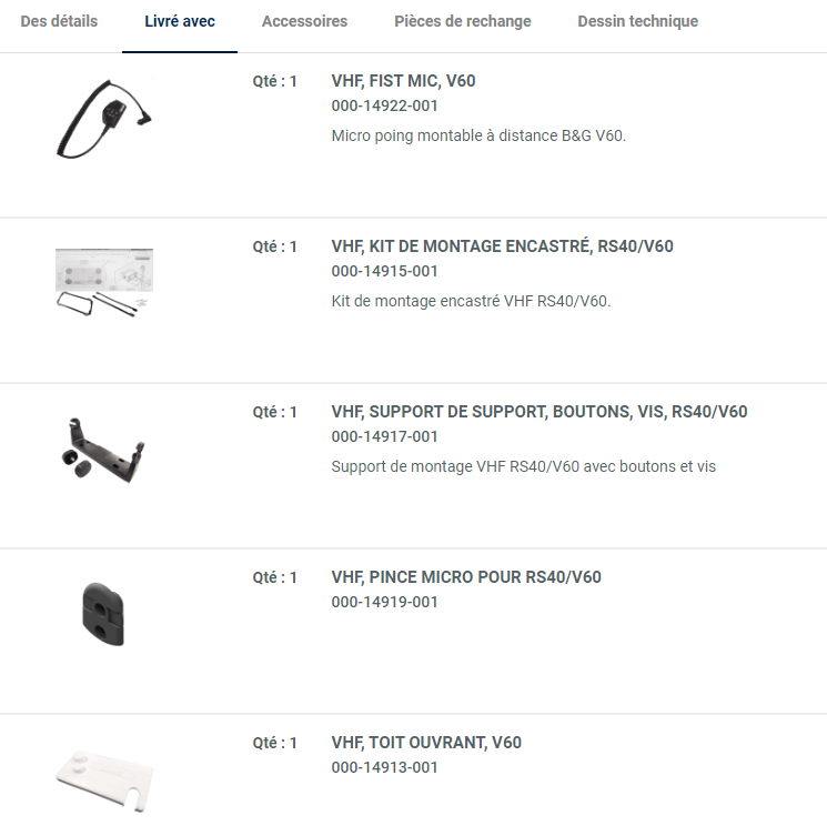 Radio VHF V60 avec AIS-RX