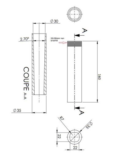 Trapezoidal Carbowind tube
