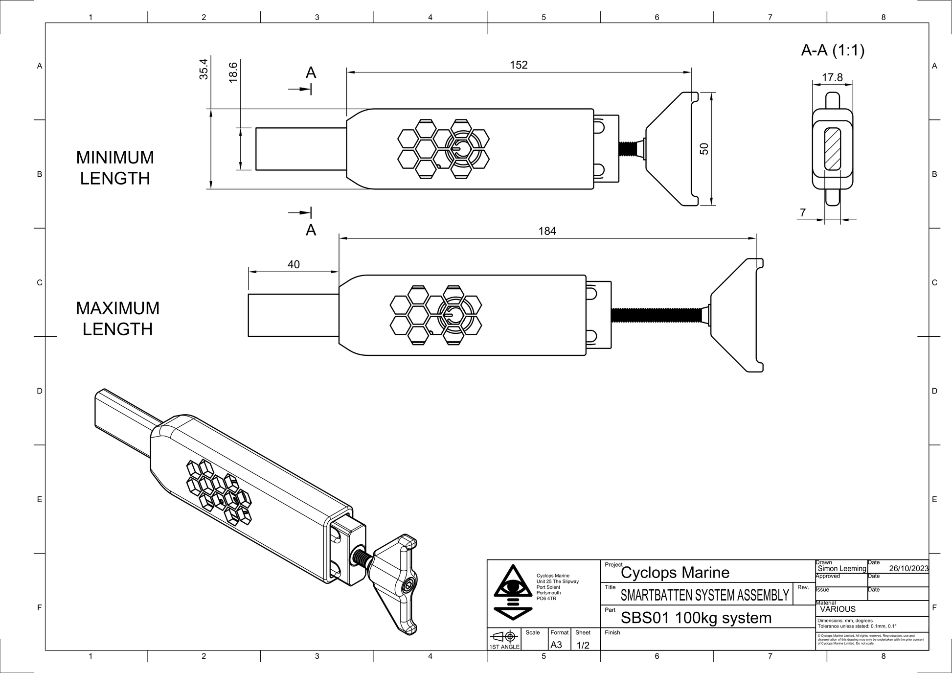 [CYCLOPS] Smartbatten T1 capteur d'effort sur latte de voile — vue 4