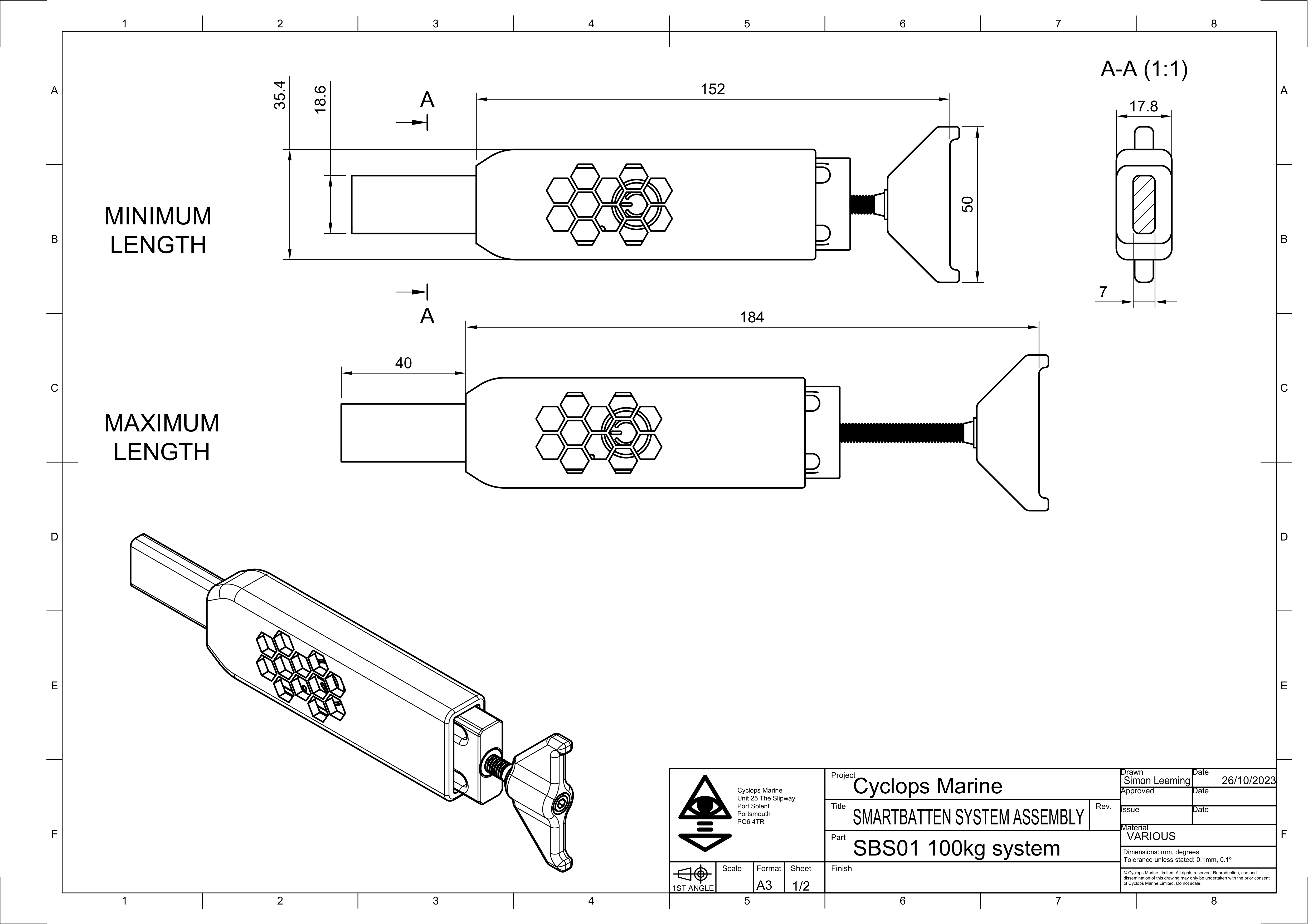 [CYCLOPS] Smartbatten T1 capteur d'effort sur latte de voile — vue 4