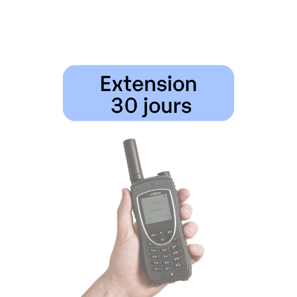 Extension Iridium prepaid 30 jours