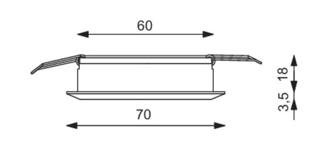 Spot secondaire EB12-1 à led d'intérieur mat 3W secondaire