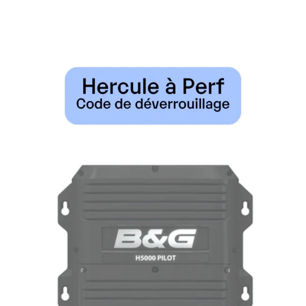 Code de déverrouillage du CPU H5000 Hercule vers Performance