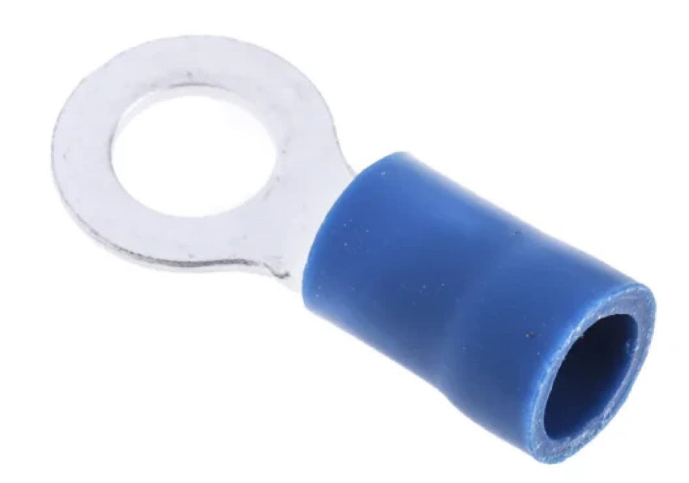 Cosses à œillet Isolé, Bleu, 2.5mm², M5, 9.5mm