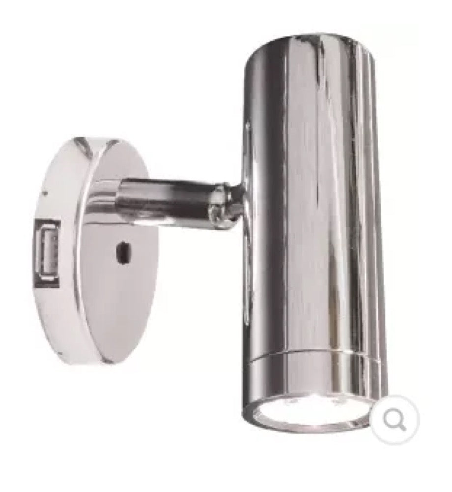 Eclairage liseuse TIBIDY avec interrupteur et prise USB