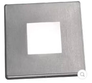 Eclairage plafonnier inox brossé NIVIDIC carré 10W sans interrupteur